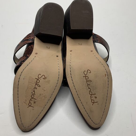 Splendid Carla Brown Snake Print Buckle Bootie Women’s Size 7.5 - Picture 8 of 9